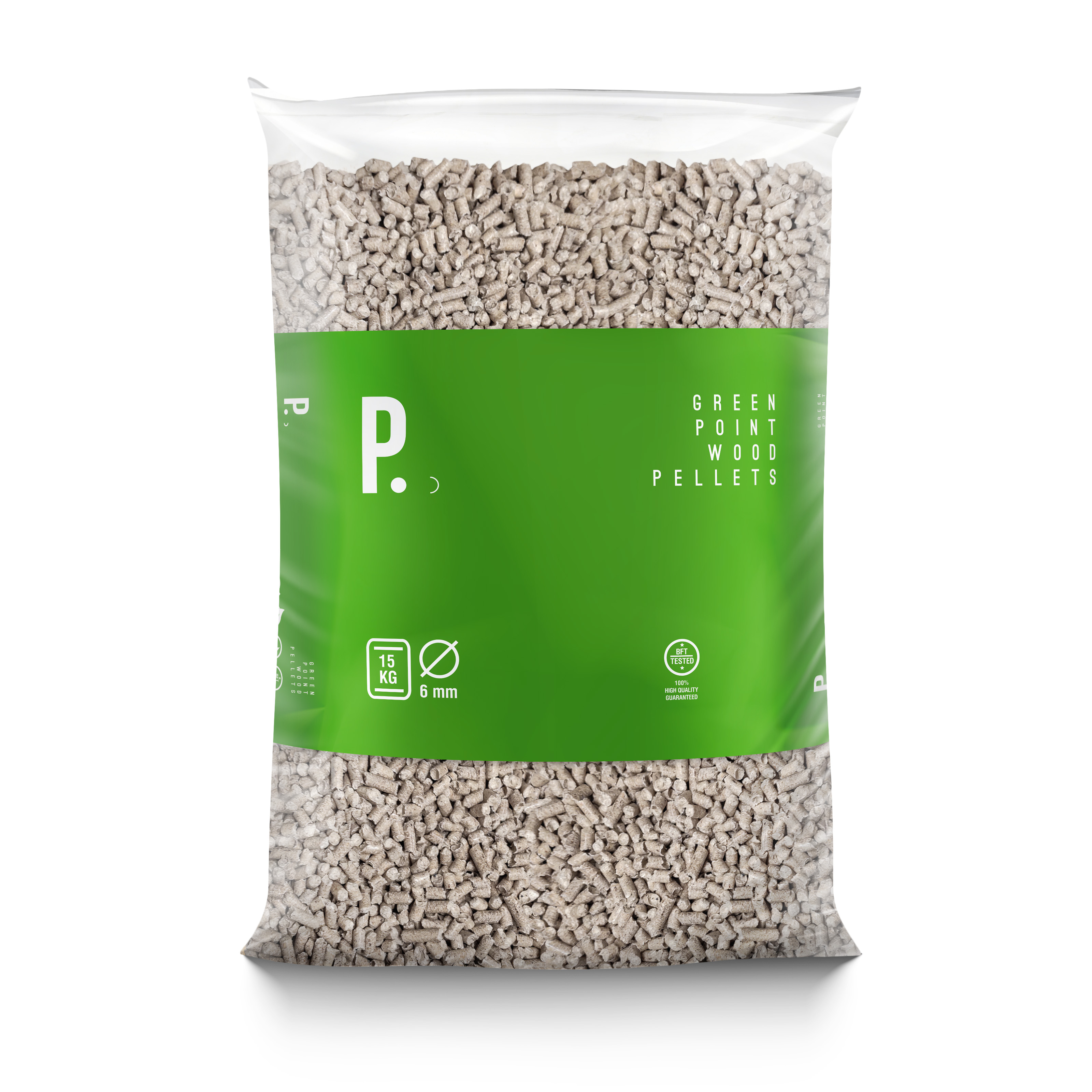 Green Point wood pellet bag
